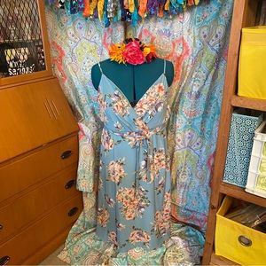 M floral spaghetti strap dress